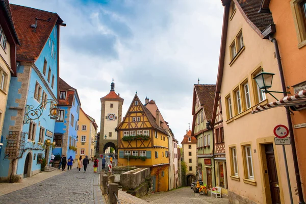 Stock image 2017 10 12 Rothenburg, Germany,Old streets in the fairy tale town of Rothenburg, Germany