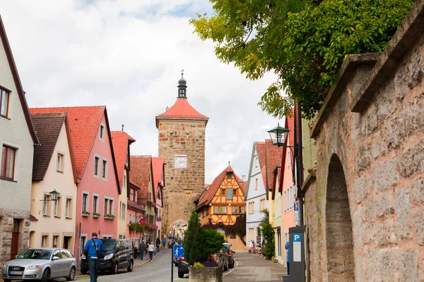 2017 Rothenburg Germany Old Streets Fairy Tale Town Rothenburg Germany — Fotografia de Stock