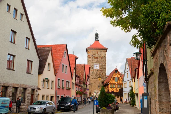 2017 Rothenburg Germany Old Streets Fairy Tale Town Rothenburg Germany — Fotografia de Stock