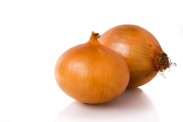 Closeup Yellow Onion White Background —  Fotos de Stock