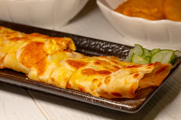 Tayvan aşkı ve lezzetli kahvaltı, orijinal yumurtalı kek.