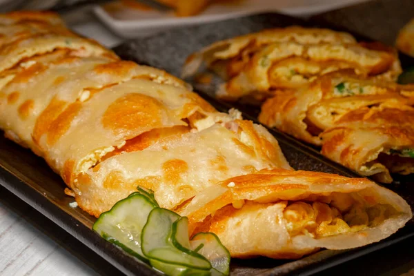 Tayvan aşkı ve lezzetli kahvaltı, orijinal yumurtalı kek.