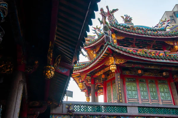 Kinesiska Traditionella Religiösa Övertygelser Longshan Temple Berömd Historisk Plats Taiwan — Stockfoto