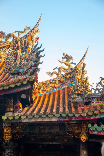 Κινέζικα Παραδοσιακά Θρησκευτικά Πιστεύω Longshan Temple Ένας Διάσημος Ιστορικός Χώρος — Φωτογραφία Αρχείου
