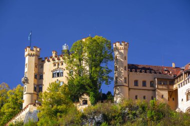 Hohenschwangau Castle, also known as Hohenschwangau Castle, in Schwangau, Bavaria, Germany
