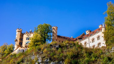 Hohenschwangau Castle, also known as Hohenschwangau Castle, in Schwangau, Bavaria, Germany