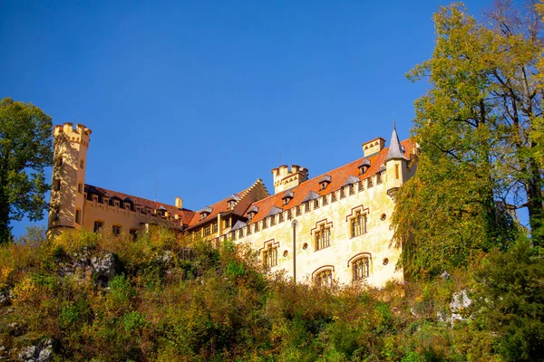Hohenschwangau Κάστρο Επίσης Γνωστό Hohenschwangau Κάστρο Στο Schwangau Βαυαρία Γερμανία — Φωτογραφία Αρχείου