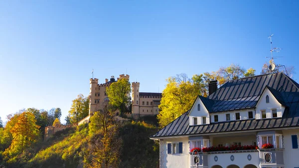 Замок Хоэншвангау Известный Замок Хоэншвангау Швангау Бавария Германия — стоковое фото