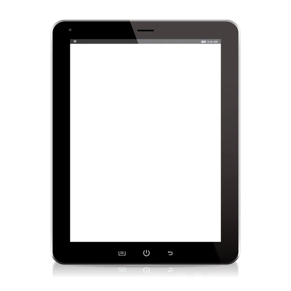 Tablet computador preto — Vetor de Stock