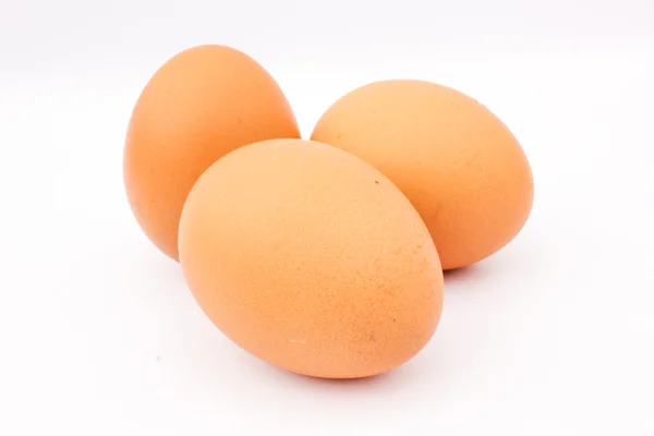 Close up, fresh brown colored chicken egg is a naturally occurri — Stock Photo, Image