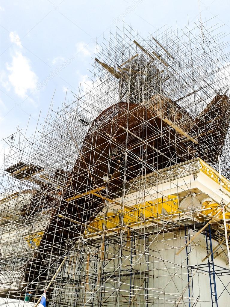 constructions the brahma shrine, chachoengsao in thailand