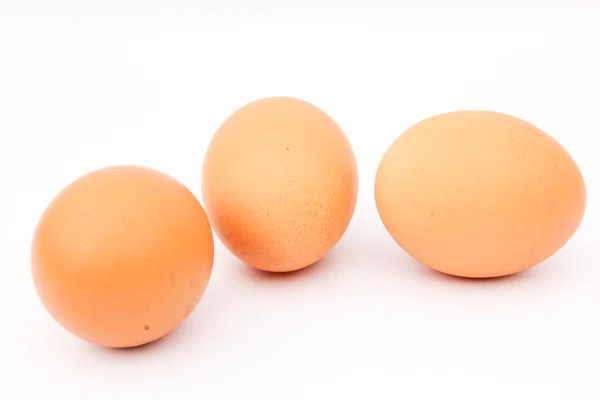 Close up, fresh brown colored chicken egg is a naturally occurri — Stock Photo, Image