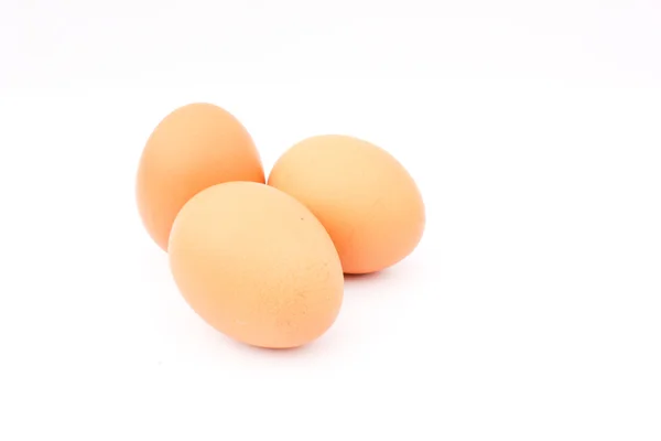 Close up, fresh brown colored chicken egg is a naturally occurri — Stock Photo, Image