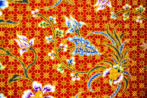 Batik sarong patrón fondo en Tailandia, batik tradicional — Foto de Stock