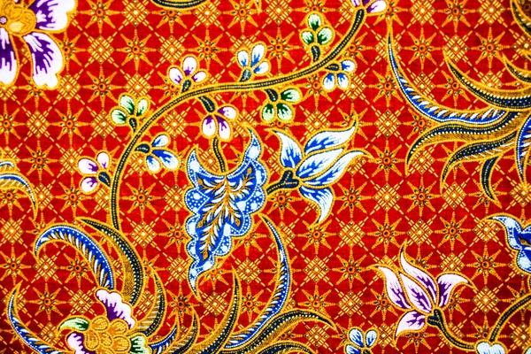 Fond de motif sarong batik en Thaïlande, batik traditionnel — Photo