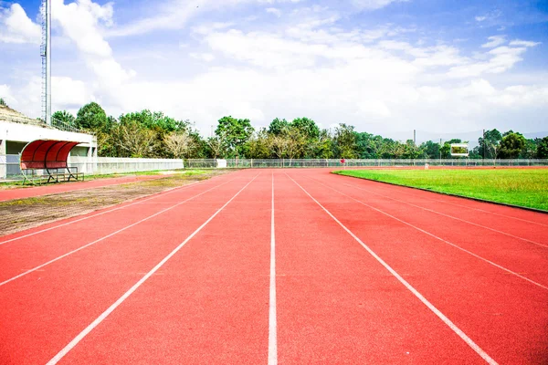 Boş Stadyumu arena ve yarış koşu parkuru koşu bandı arka plan