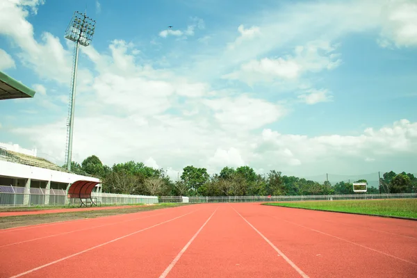 Boş Stadyumu arena ve yarış koşu parkuru koşu bandı arka plan — Stok fotoğraf