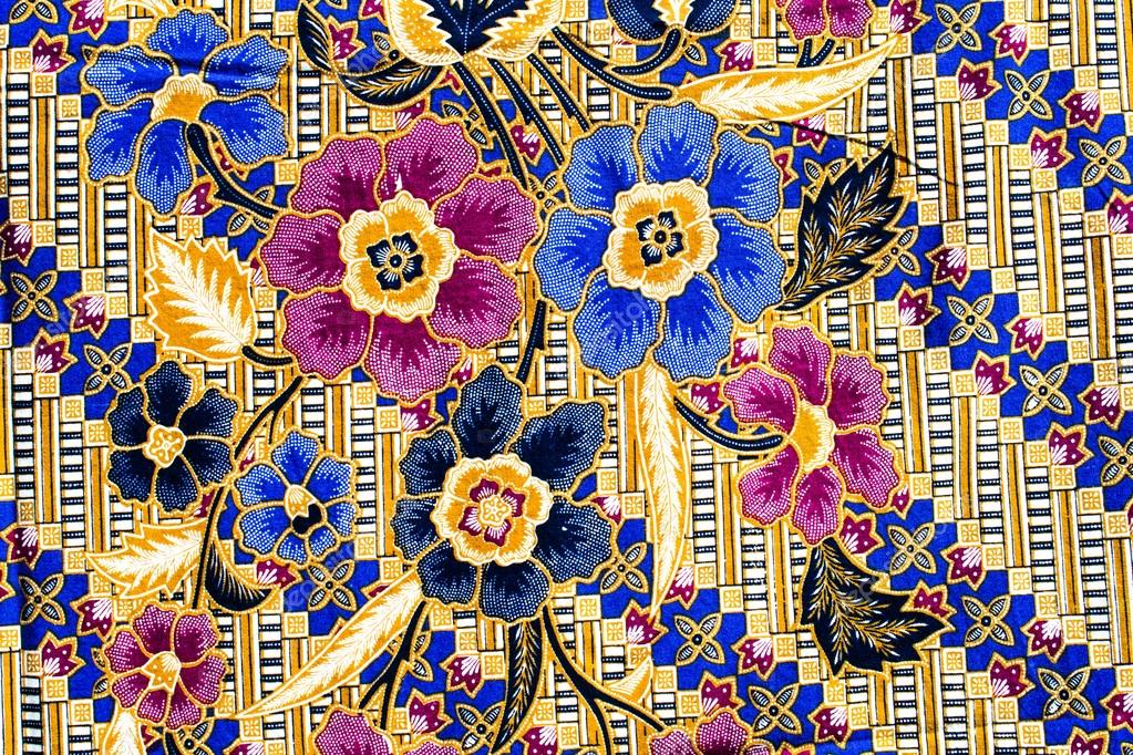 Popular batik sarong pattern background in Thailand, traditional Stock