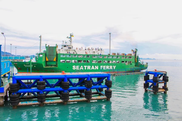 Sea port of seatran ferry terminal a pier koh samui,surat thani — Stock Photo, Image