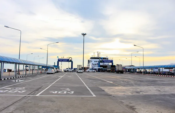 Sea port of seatran ferry terminal a pier koh samui,surat thani — Stock Photo, Image