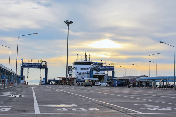 Sea port of seatran ferry terminal a pier koh samui,surat thani — Stock Photo, Image