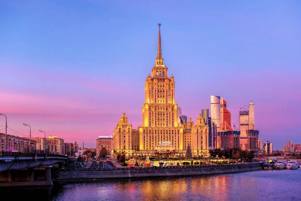 Moskau Dezember 2019 Landschaft Frühen Morgen Mit Blick Auf Moskau — Stockfoto