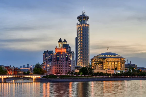 Moscou Mai 2021 Paysage Urbain Soirée Avec Vue Sur Moskva — Photo