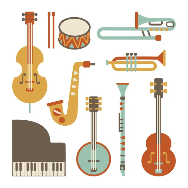 Conjunto de música — Vector de stock