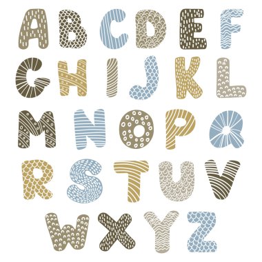 Doodle latin alfabesi