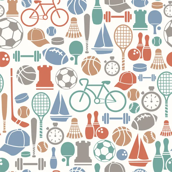 Seamless pattern with sport icons — Stock Vector