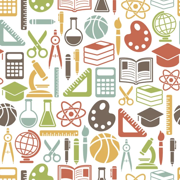 Seamless pattern with drawing icons