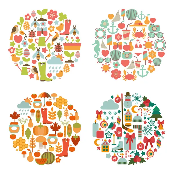 Set of various vector icons — Stock Vector