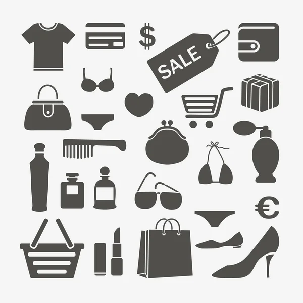 Elementi di design shopping — Vettoriale Stock
