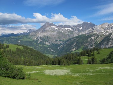 güzel saanenland, dağ landcape