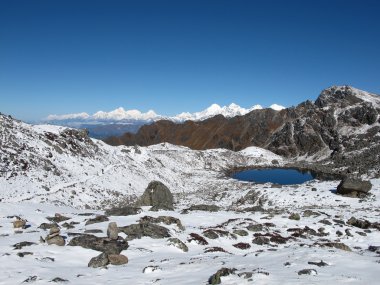 laurebina dağ görünümünden geçiş, nepal