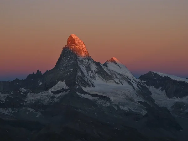 Az első napfény Matterhorn — Stock Fotó
