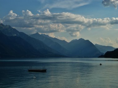 Evening Scene At Lake Brienzersee clipart