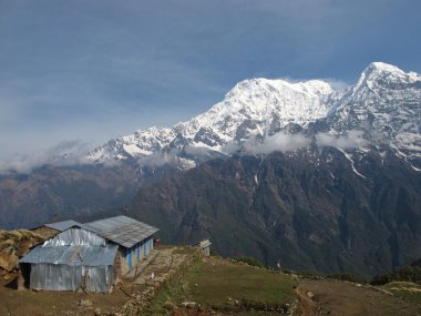 Mardi Dharma yüksek kamp ve annapurna Güney