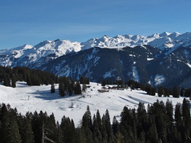 güzel Kayak alanı braunwald ve dağlar