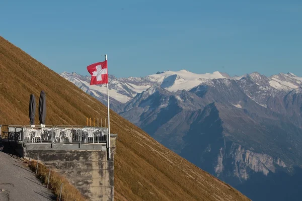 Terrace on the Brienzer Rothorn — Stock Photo, Image