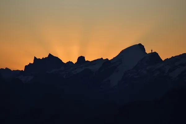 Lever de soleil sur le Titlis — Photo