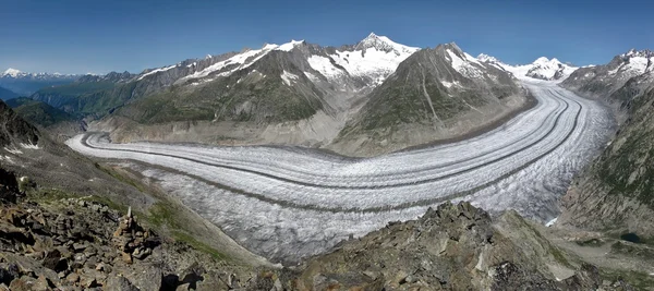 Ледник Алеча — стоковое фото