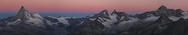 Mountains in Zermatt at sunrise — Stock Photo, Image