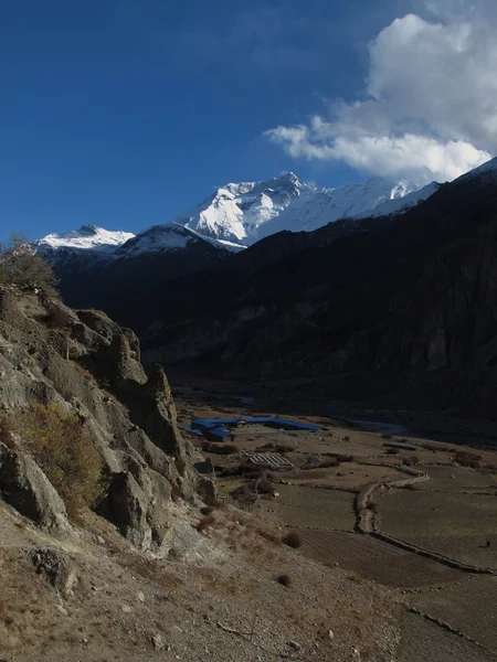 Manang im Herbst — Stockfoto