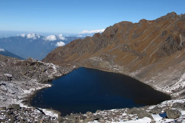 Schöner blauer See, gosainkund — Stockfoto