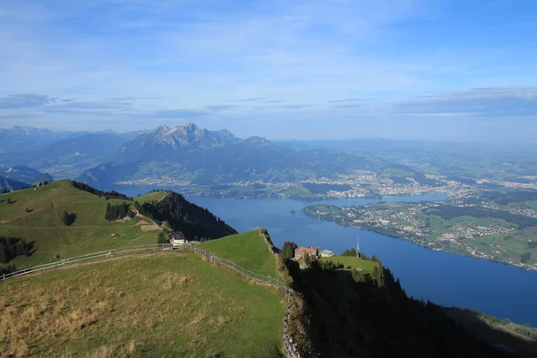 Vue Lucerne Depuis Mont Rigi — Photo