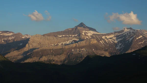 Mount Oldehore Při Západu Slunce Švýcarsko — Stock fotografie