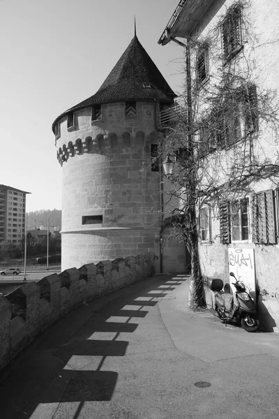 Nolliturm Noelliturm Jedna Devíti Věží Podél Hradní Zdi Musegg Lucernu — Stock fotografie