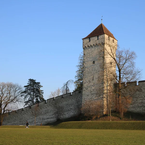 Schirmerturm Een Van Negen Bewaard Gebleven Torens Van 13E Eeuw — Stockfoto