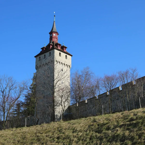 Wachtturm Watch Tower Una Las Nueve Torres Preservadas Muralla Construida — Foto de Stock